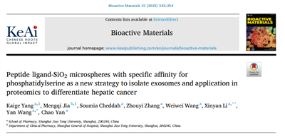 英文文献Peptide ligand-SiO2 microspheres with specific affinity for